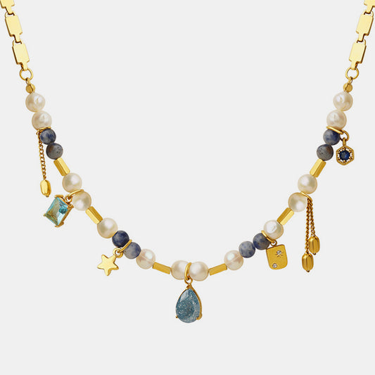Charmed 18K Gold-Plated Beaded Necklace