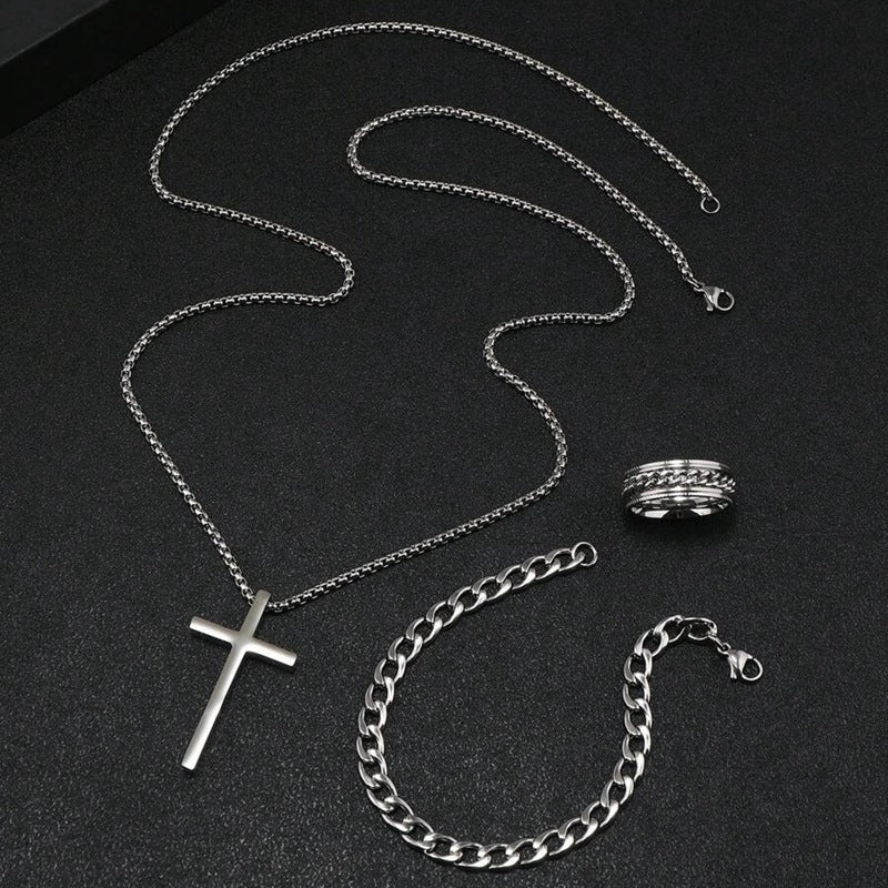 Everyday Titan Cross Jewelry Set