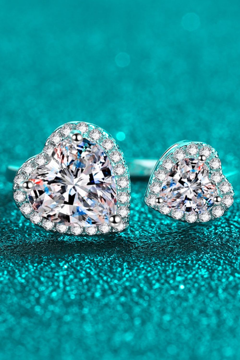 The Open Heart  Moissanite Ring