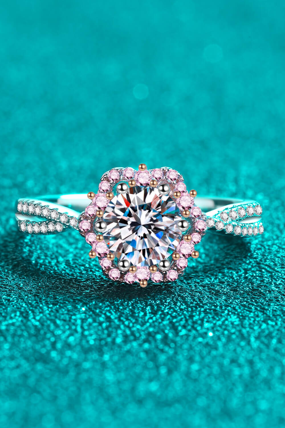 Blush La Fleur 1K Moissanite Floral Ring