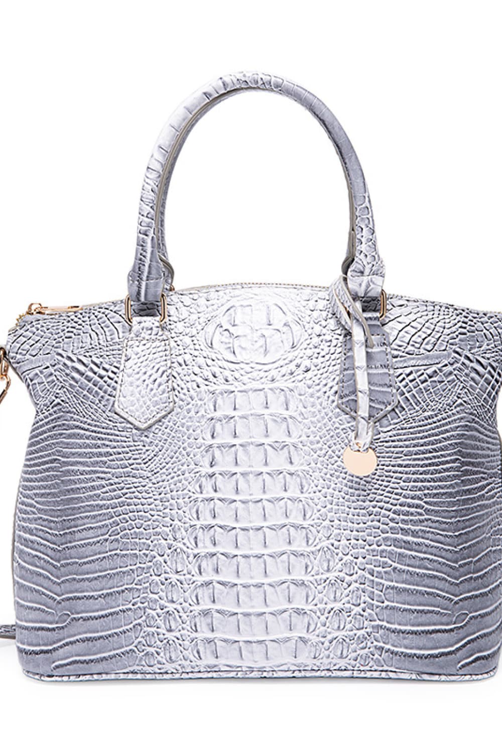 SophistiCroc Embossed Satchel Leather Handbag