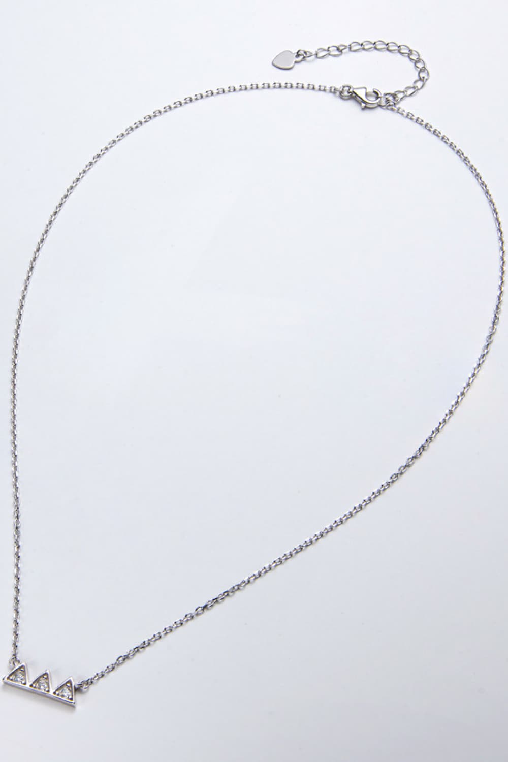 Egyptian Pyramid Platinum Plated Moissanite Necklace