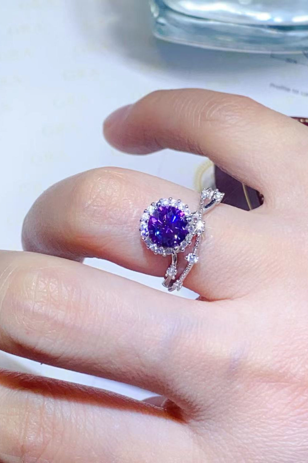 Cascading Dreams Ring 925 Sterling Silver Ring Platinum Plated