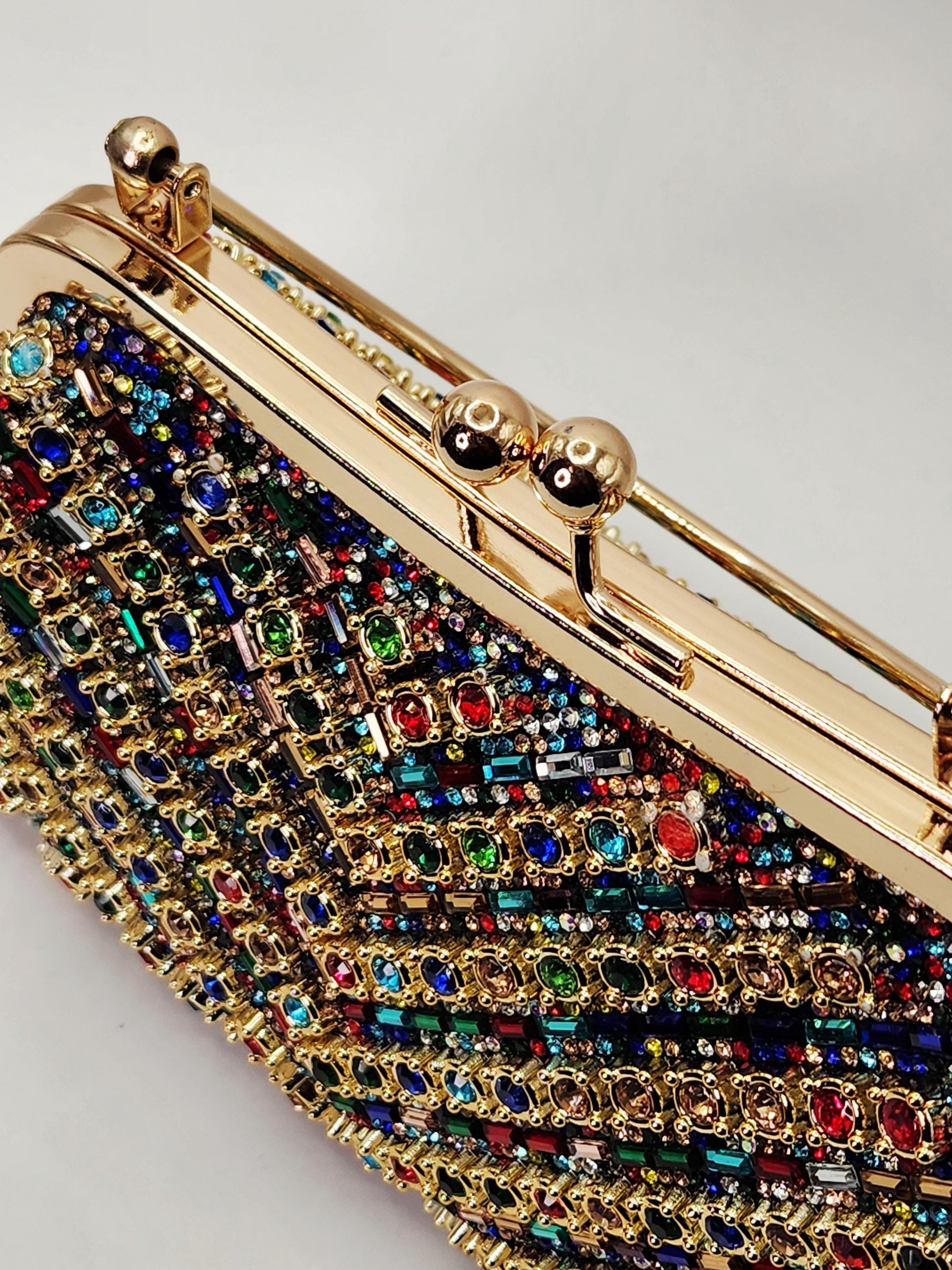 Charm & Dazzle Top Handle | Mosaic Jeweled Handbag | Radiant Crystal Evening Purse | Formal Bag | Special Occasion Clutch