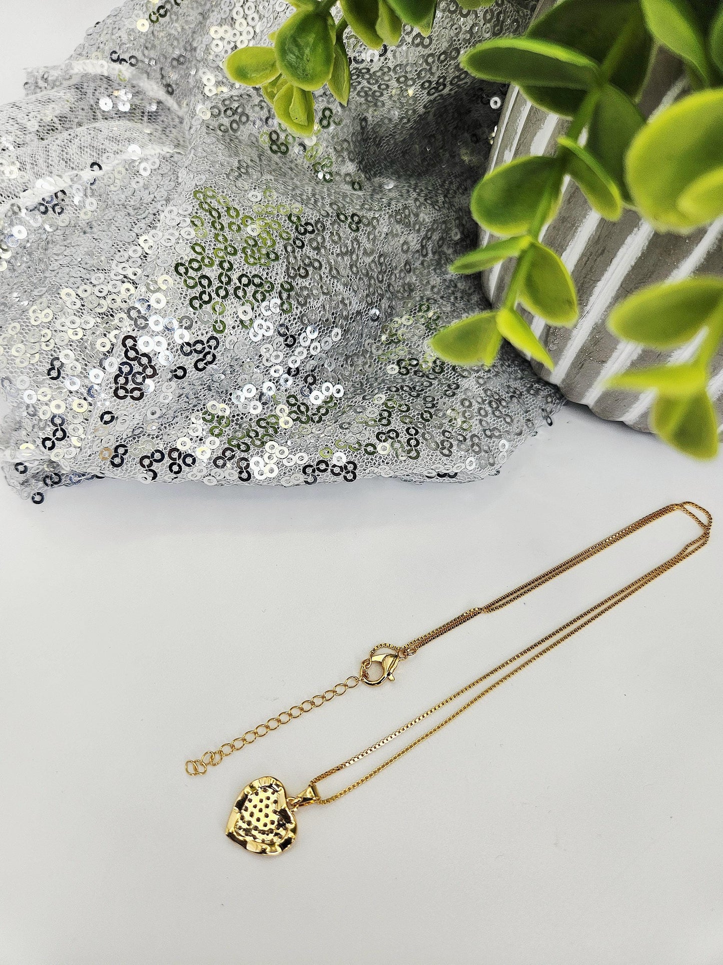 18k Gold Filled Pave Necklace | Sparkling Cubic Zirconia Heart Pendant | Waterproof Tarnish Resistant Jewelry | Romantic Gift for Her