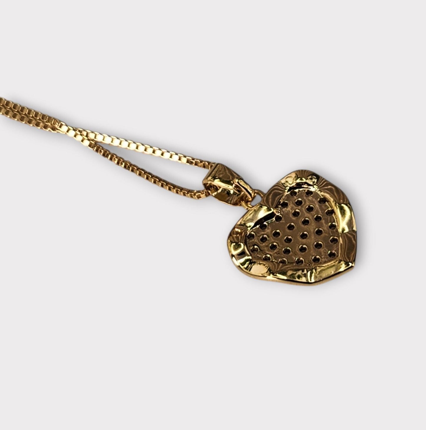 18k Gold Filled Pave Necklace | Sparkling Cubic Zirconia Heart Pendant | Waterproof Tarnish Resistant Jewelry | Romantic Gift for Her