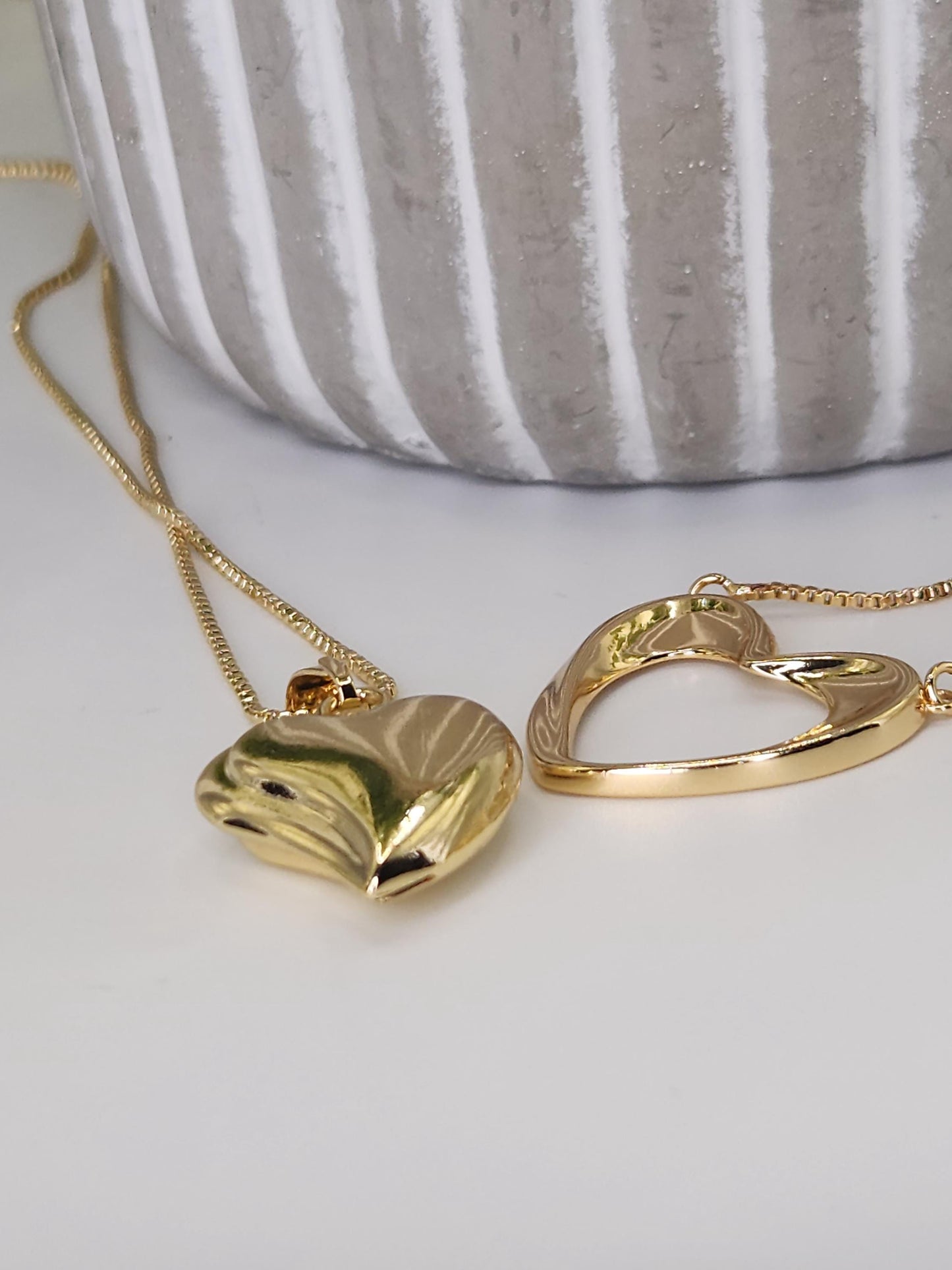 18K Gold Filled Heart Necklace • Dainty Gold Heart Pendant • Water Resistant Minimalist Jewelry • Valentine's Day, Birthday Gift