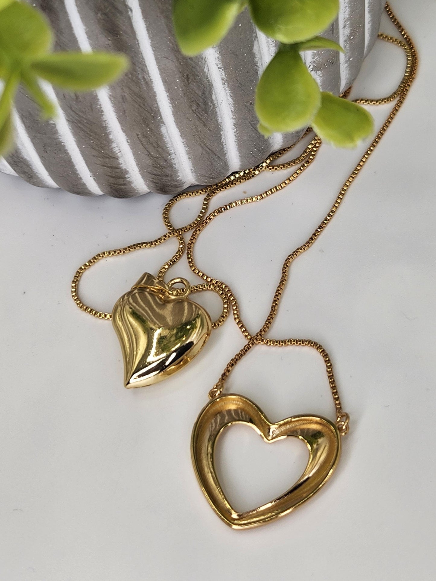18K Gold Filled Heart Necklace • Dainty Gold Heart Pendant • Water Resistant Minimalist Jewelry • Valentine's Day, Birthday Gift