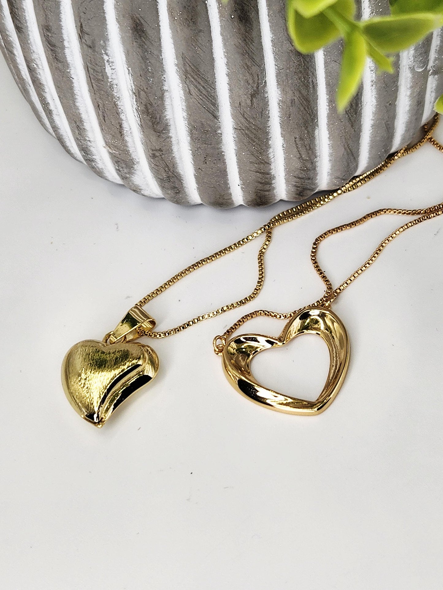 18K Gold Filled Heart Necklace • Dainty Gold Heart Pendant • Water Resistant Minimalist Jewelry • Valentine's Day, Birthday Gift