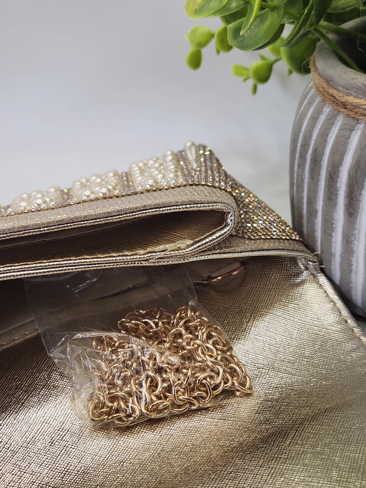Pearl and Rhinestone Envelope Clutch Bag | Vintage Inspired Glamor for Weddings Galas and Formal events