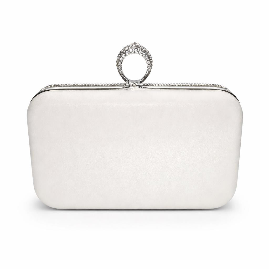 Sparkling Pearl and Rhinestone Bridal Clutch I Do Mrs or Bride