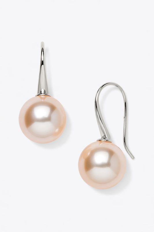 Minimalist 10 mm Pearl Drop Earrings