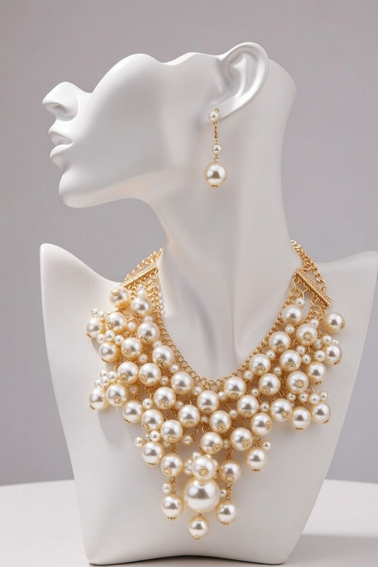 Pearl Illusion Necklace Set