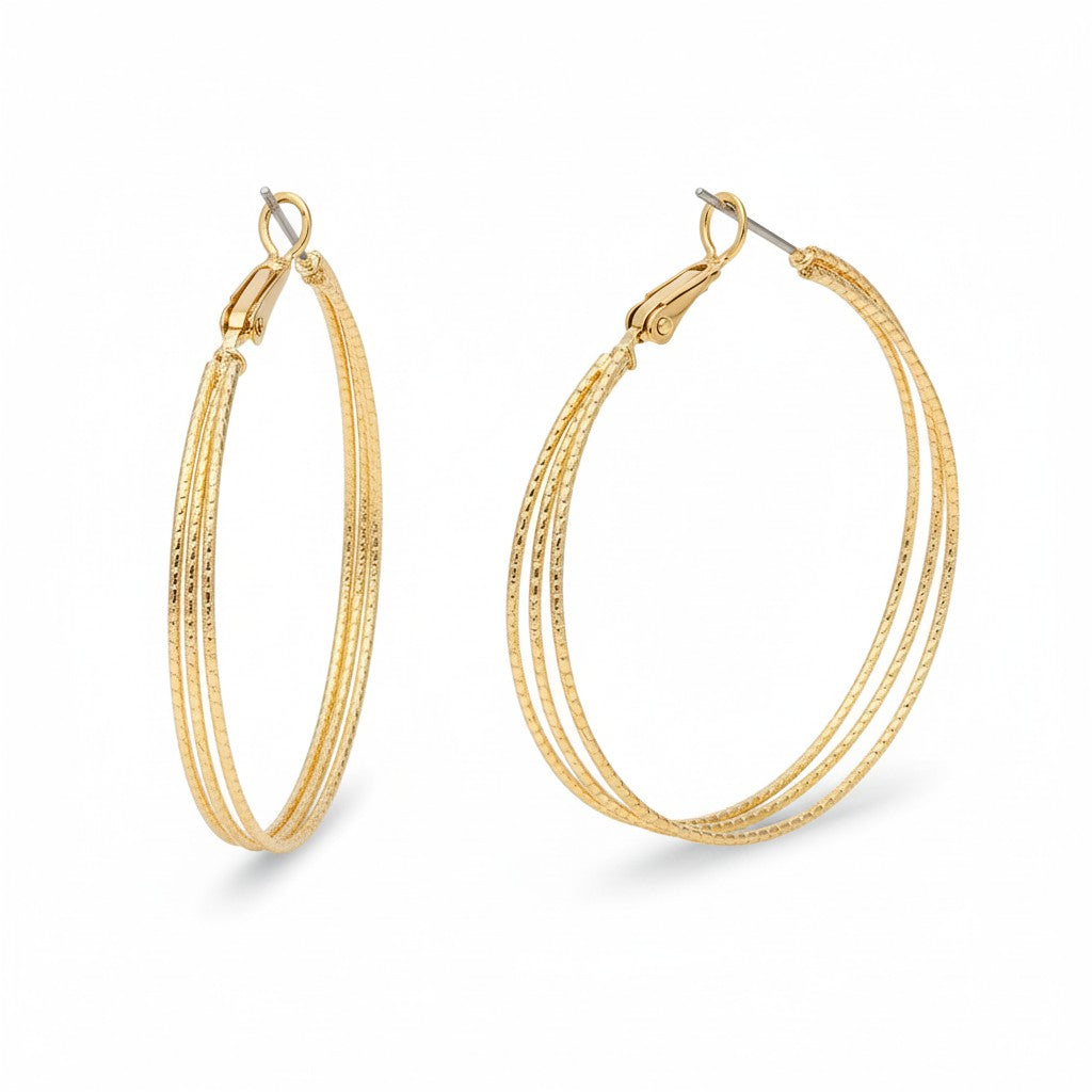 Twisted Spiral Hoop Earrings