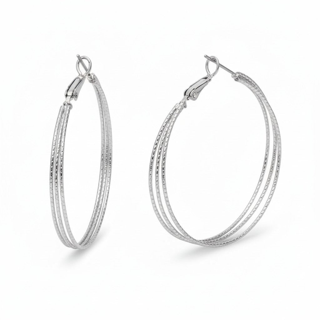 Twisted Spiral Hoop Earrings