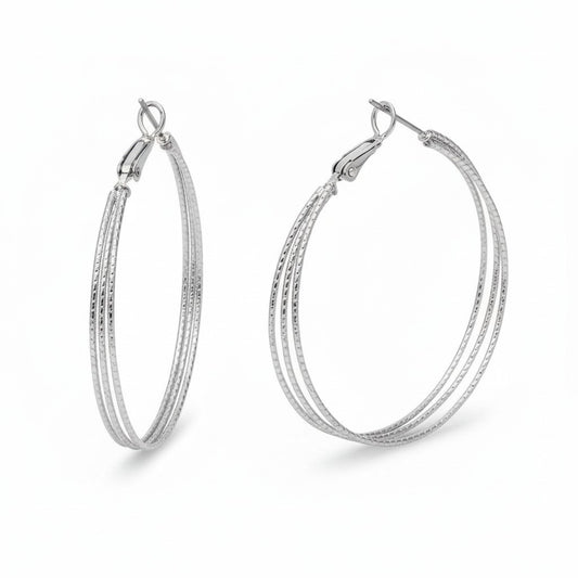 Twisted Spiral Hoop Earrings