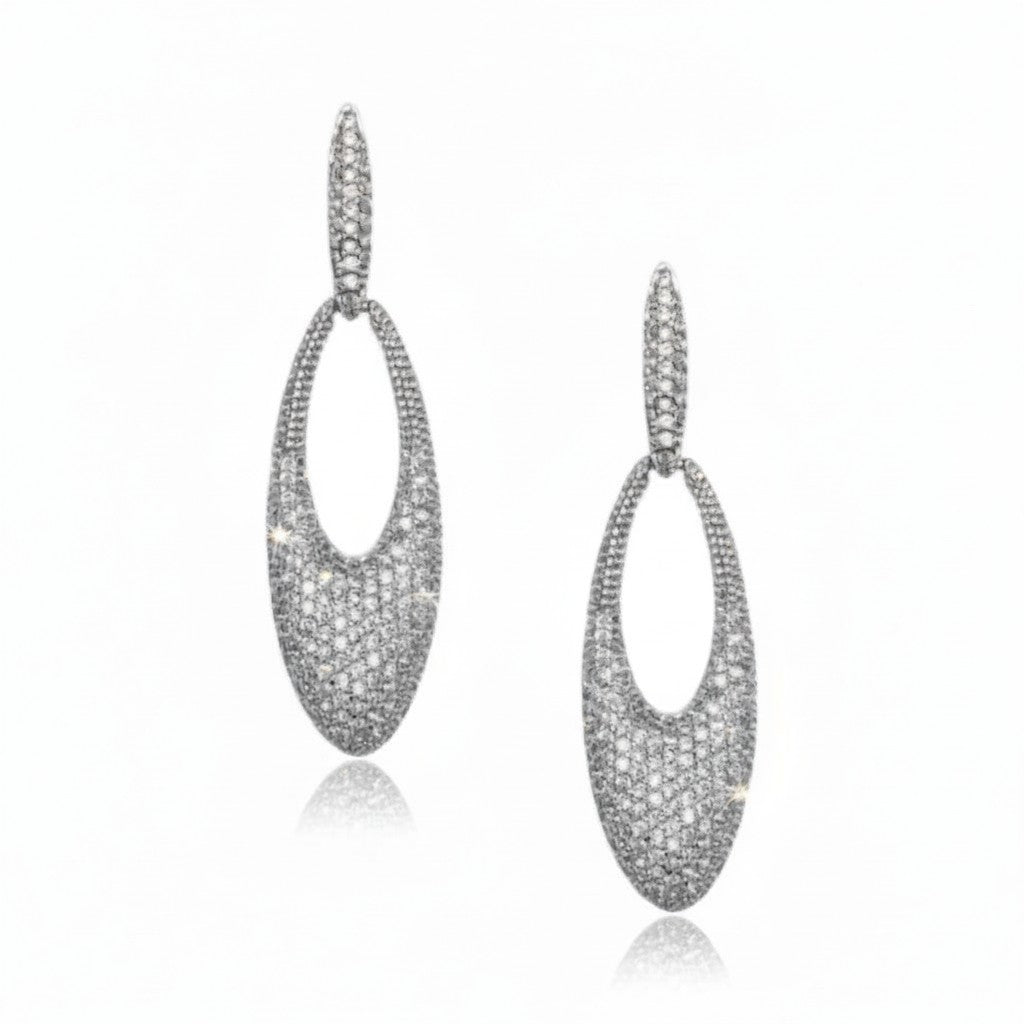 Illuminating Oval Drop Earrings