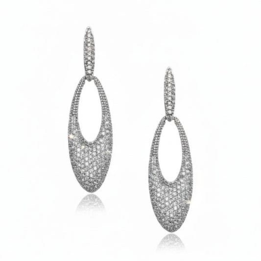 Illuminating Oval Drop Earrings