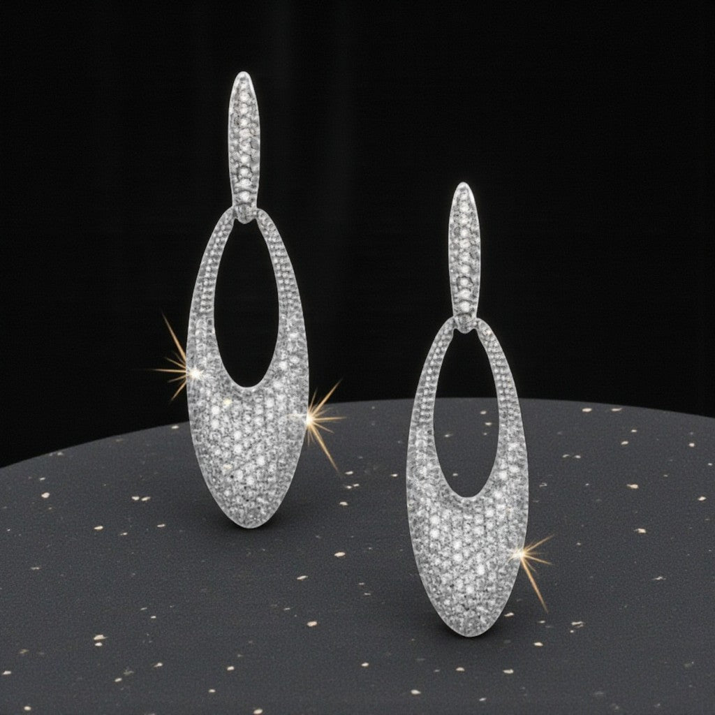 Illuminating Oval Drop Earrings