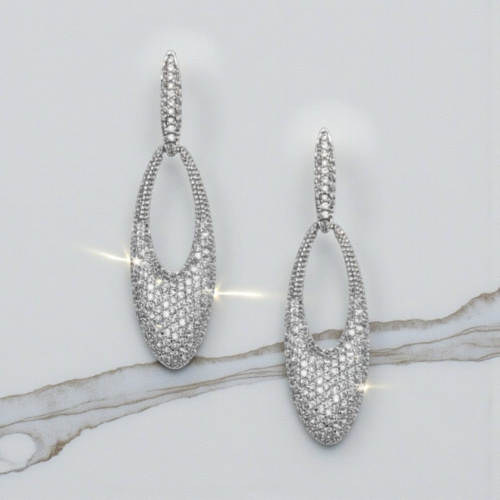 Illuminating Oval Drop Earrings