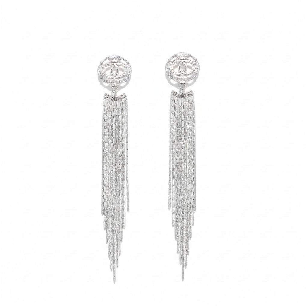 Sparkle Cubic Zirconia Tassel Earrings