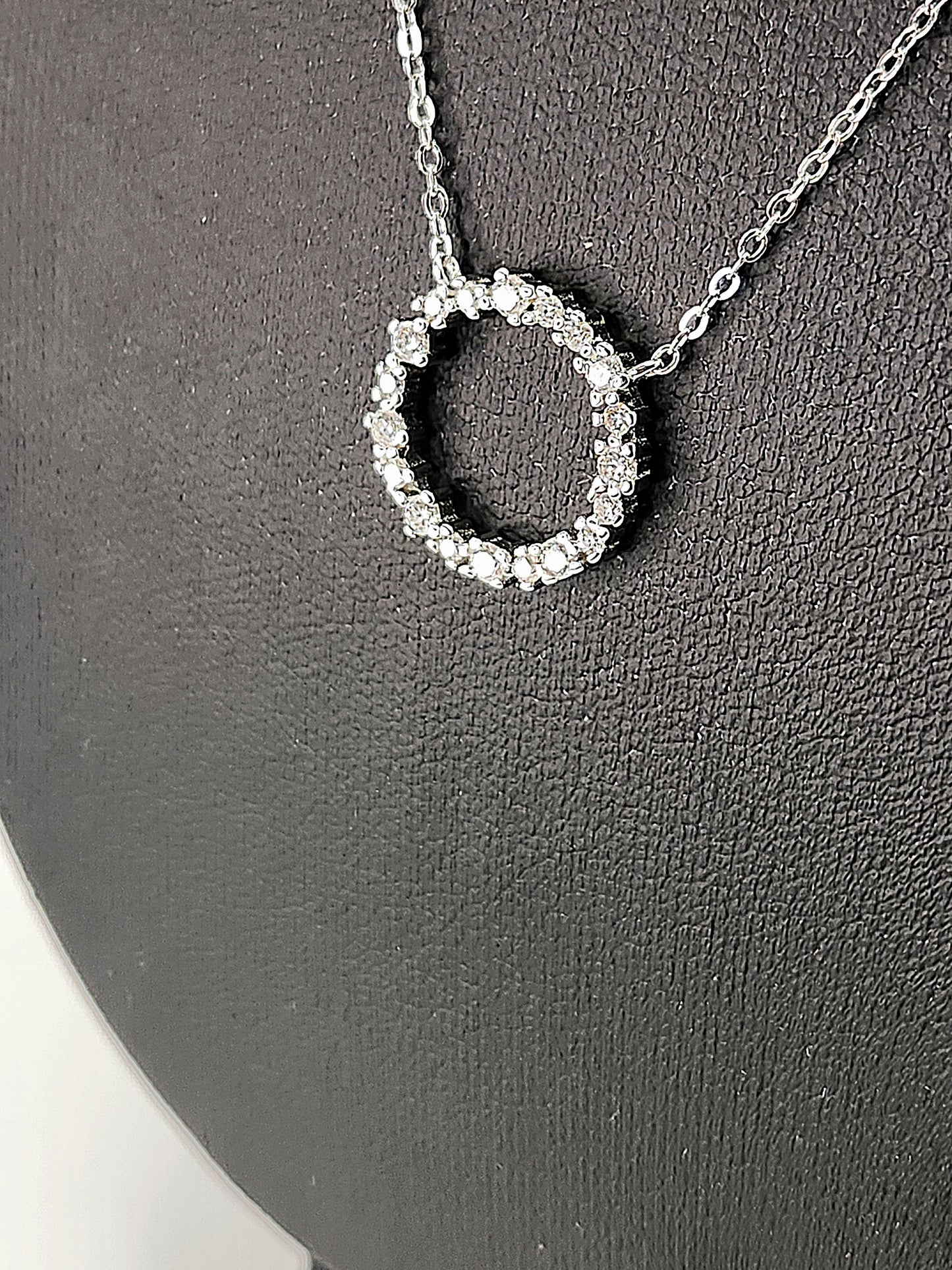 Lyrical Halo Moissanite Pendant Necklace