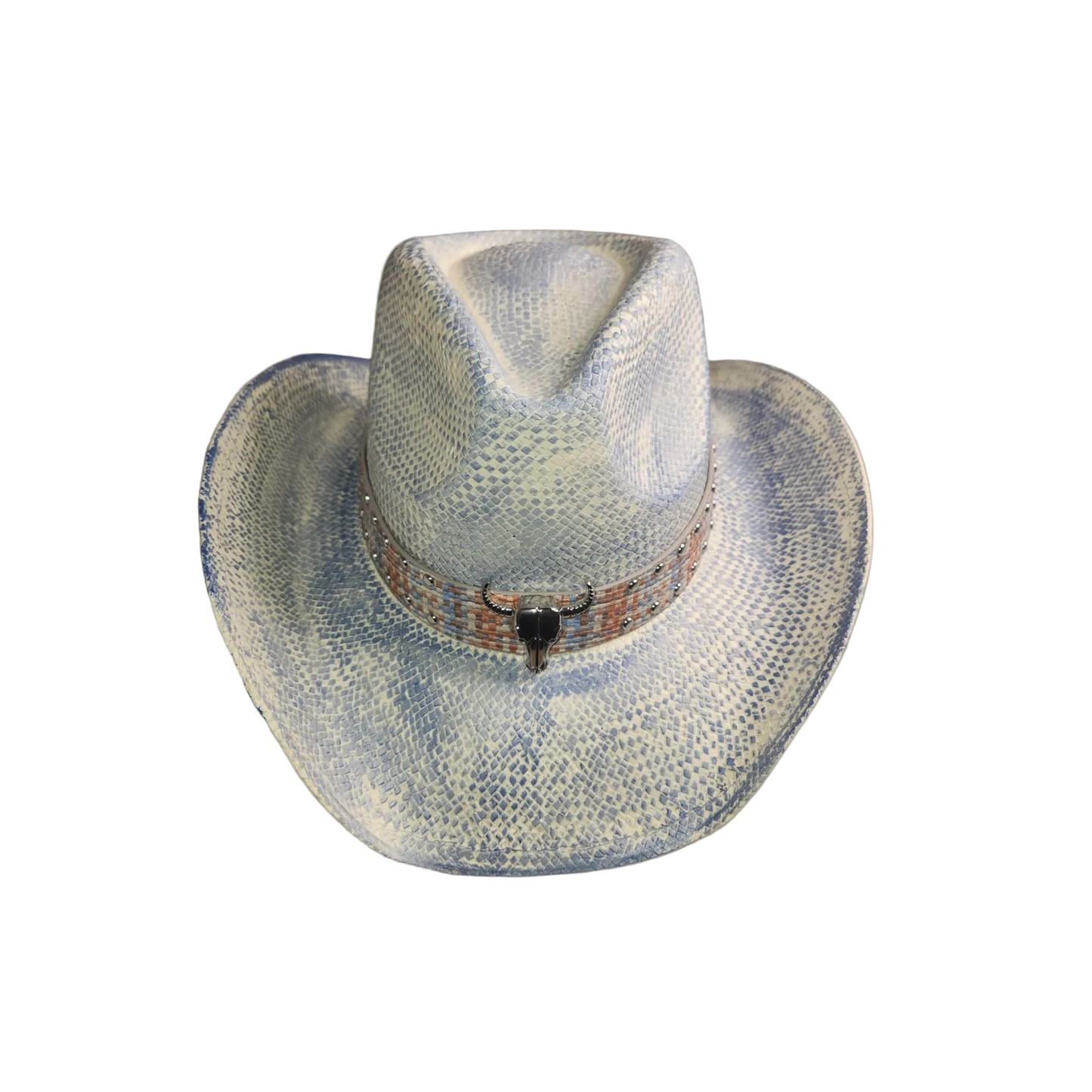 Faded Rancher Cowboy Hat in Denim & Rosewood