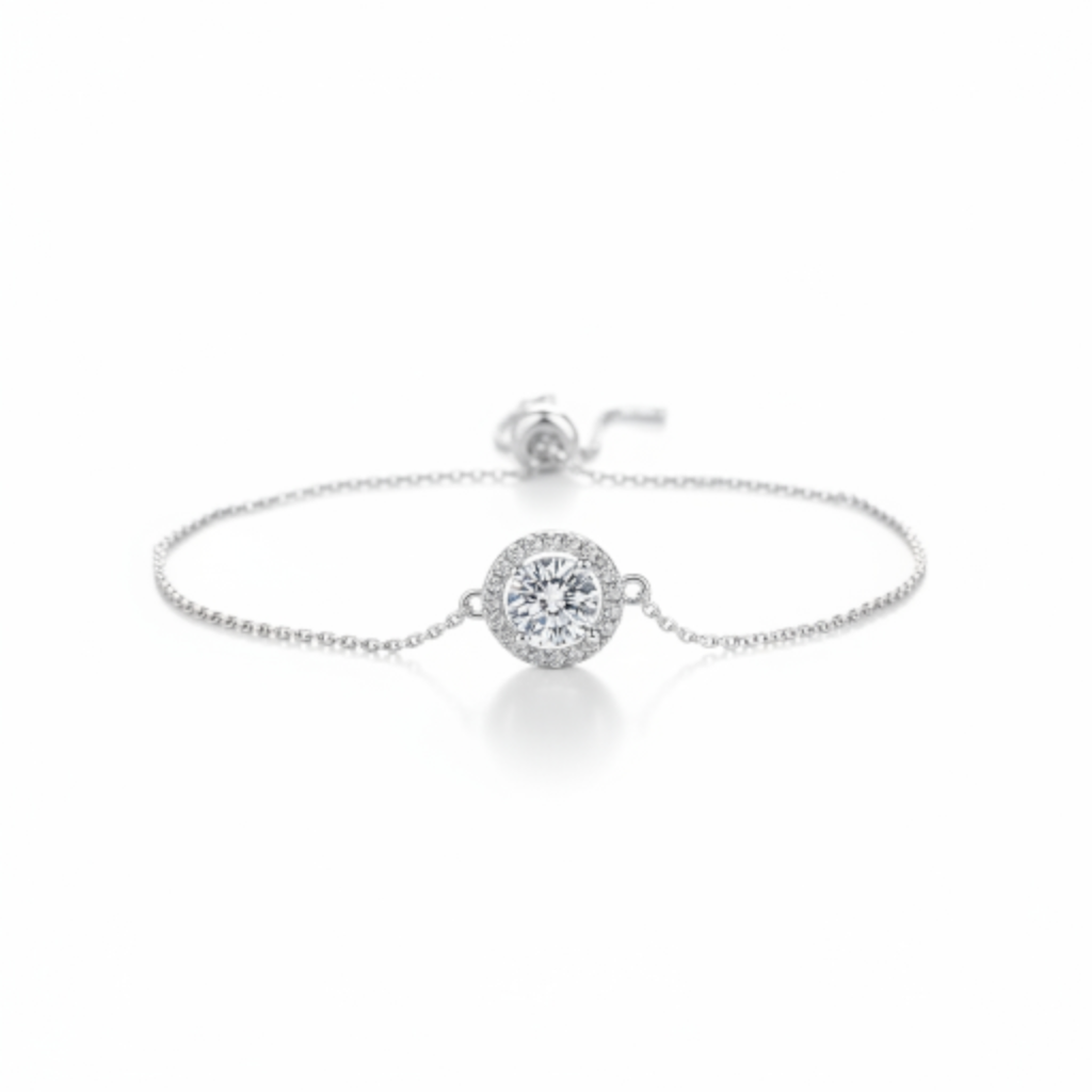 Vibrant Bolo Bracelet 1K Moissanite in 925S