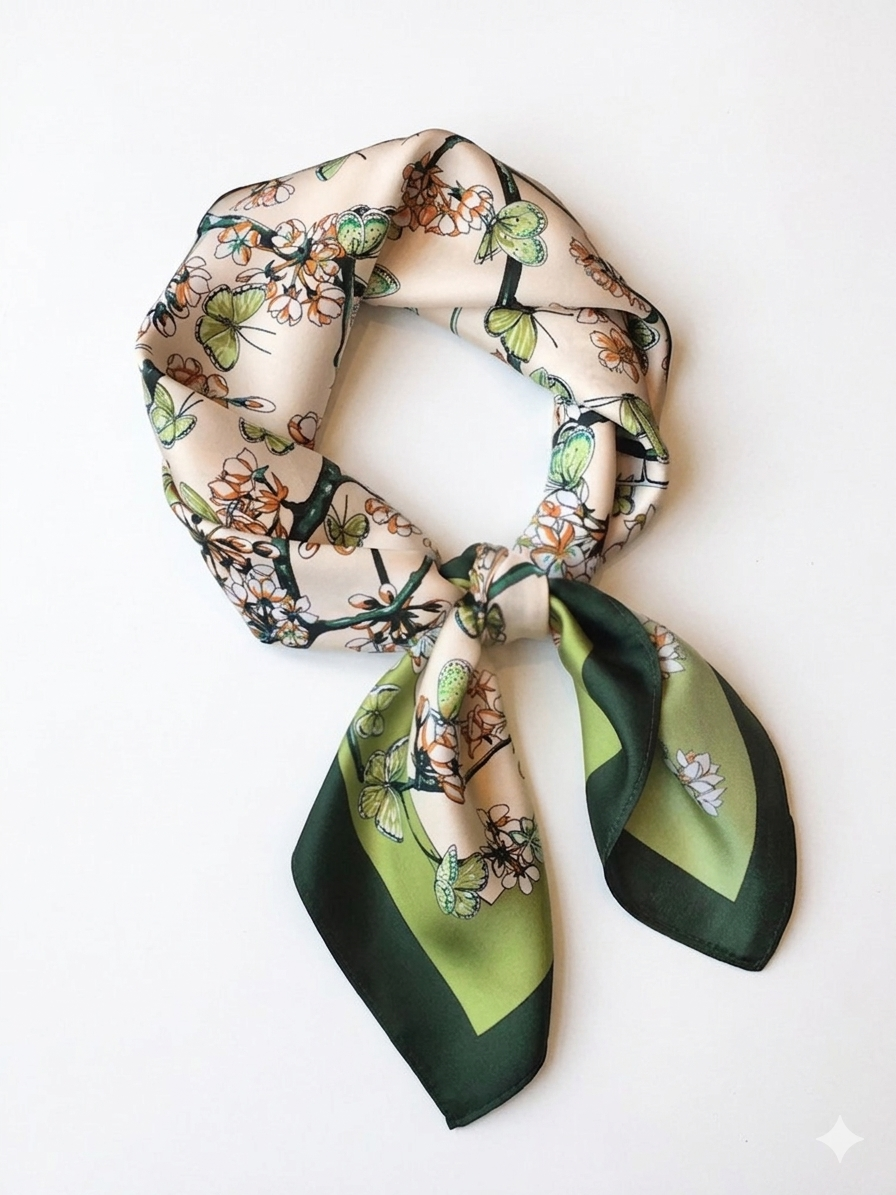 Mariposa Floral Print Silk Scarf