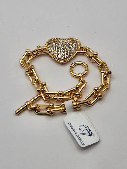 Twinkling Heart Charm Bracelet