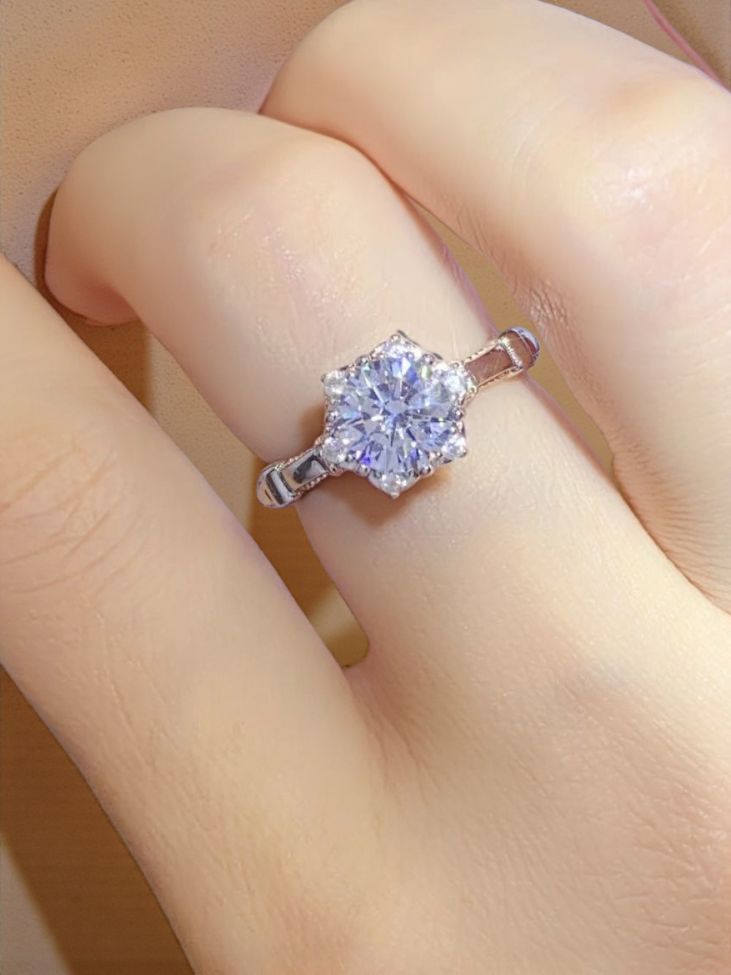 Georgian Moissanite Ring S925