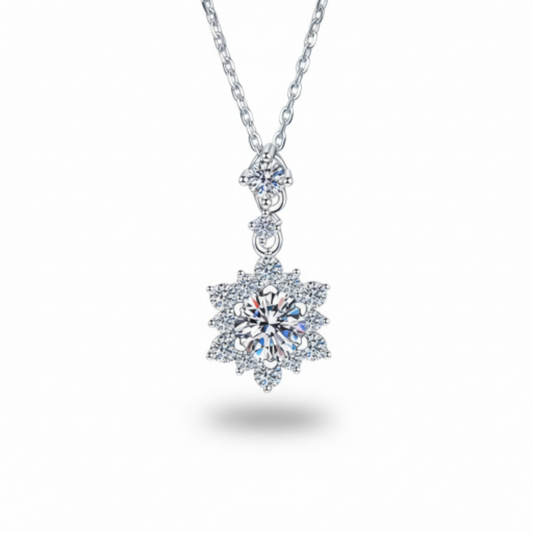 Artic Snowflake Pendant Necklace
