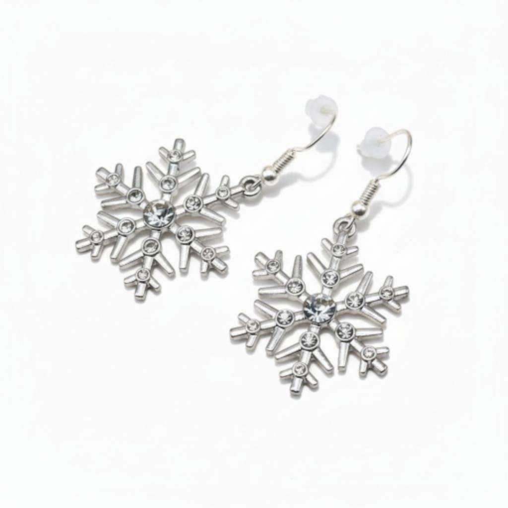 Holiday Snowflake Dangle Earrings