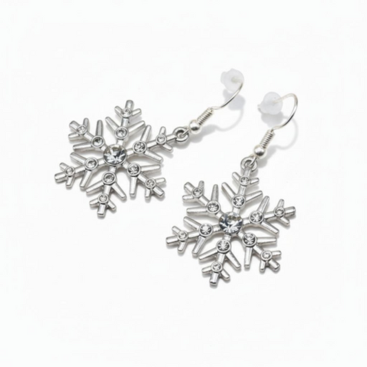 Holiday Snowflake Dangle Earrings