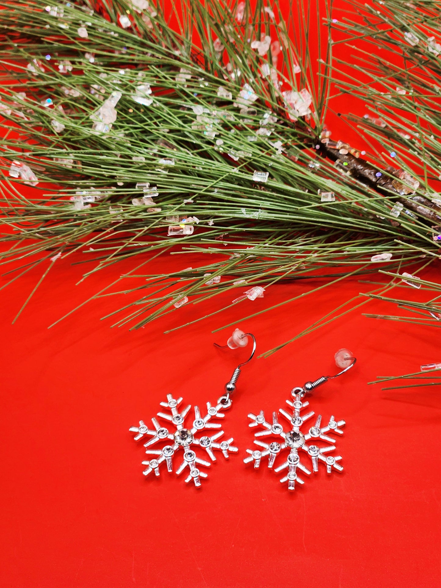 Holiday Snowflake Dangle Earrings