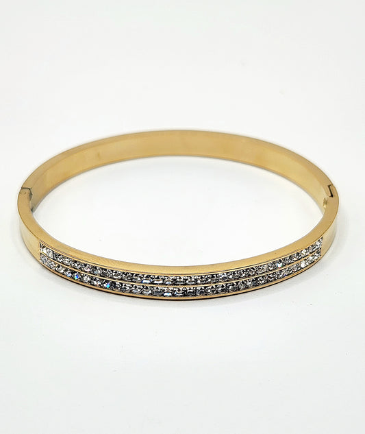 Crystal Paved Hinged Bracelet