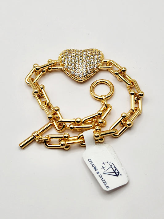 Twinkling Heart Charm Bracelet