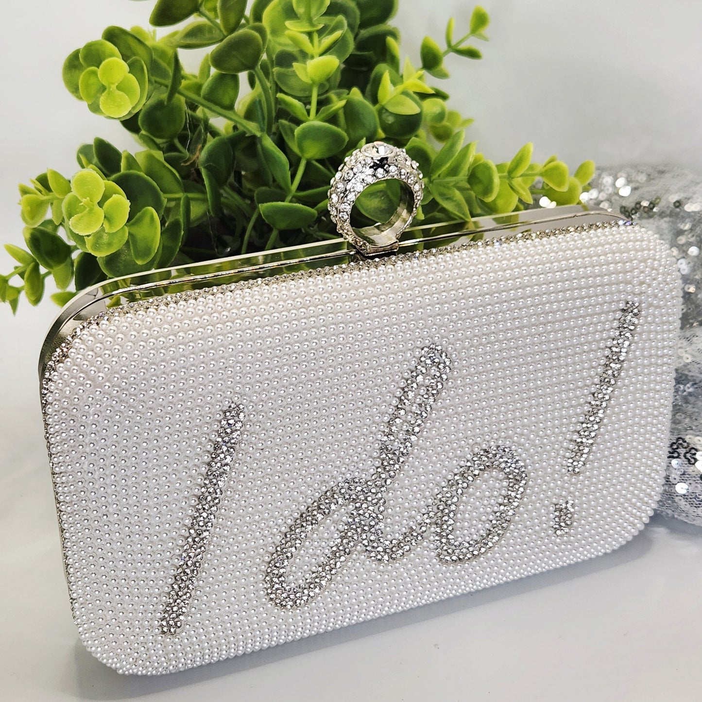 “I Do” Pearl Bridal Clutch – Wedding Clutch for Brides